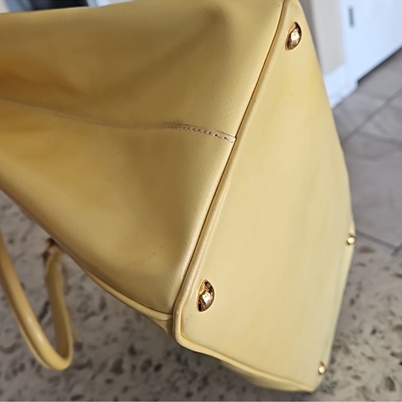 Prada Yellow Leather Tote Bag - Picture 10 of 11